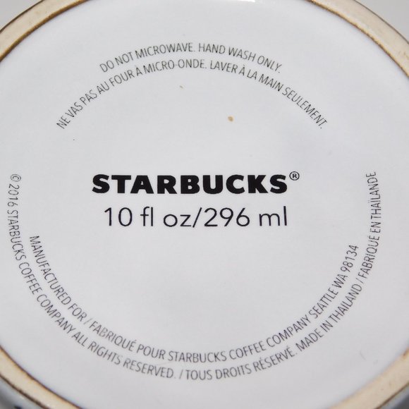 2016 Starbucks Anniversary Mermaid siren tail Scales mug Gray Gold 10 oz - Picture 7 of 7